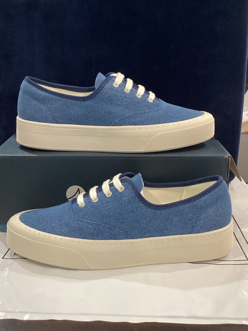Sperry Candy CVO Womenโs 8 Denim Blue Platform Sneakers NIB
